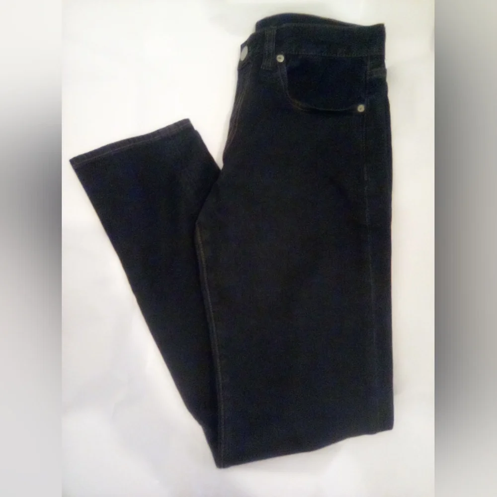 Armani Exchange A/X Straight Jambe Droite Jeans Size 31 99% Cotton Dark Blue - Picture 2 of 12